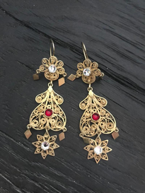 Sofic S. Earrings Filigran gold plated